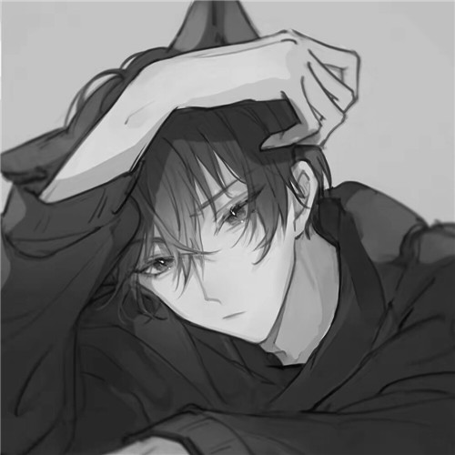 超全！100张黑白动漫男生头像高清大图 男生头像 第16张