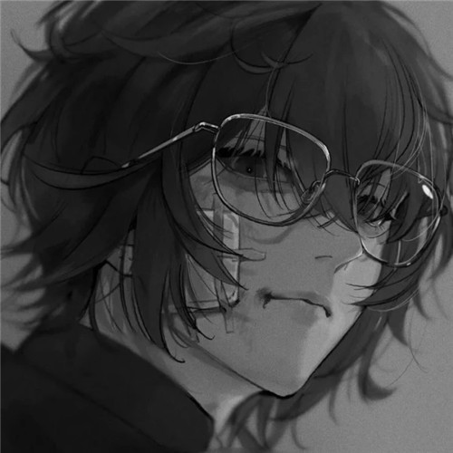 超全！100张黑白动漫男生头像高清大图 男生头像 第14张