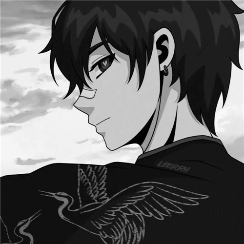 超全！100张黑白动漫男生头像高清大图 男生头像 第30张