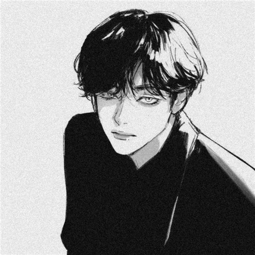 超全！100张黑白动漫男生头像高清大图 男生头像 第21张
