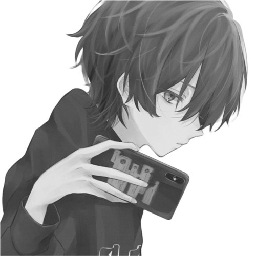 超全！100张黑白动漫男生头像高清大图 男生头像 第39张