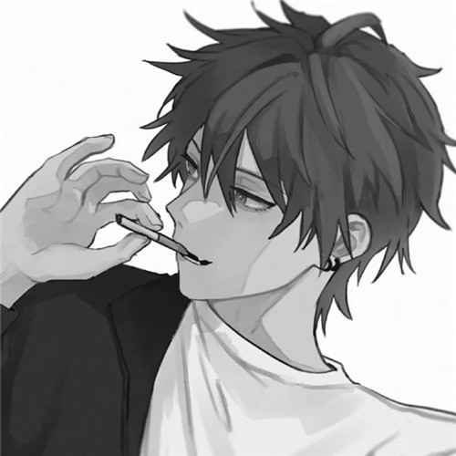 超全！100张黑白动漫男生头像高清大图 男生头像 第52张