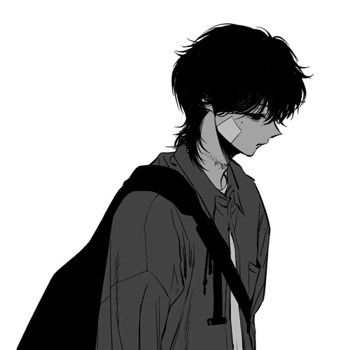 超全！100张黑白动漫男生头像高清大图 男生头像 第73张