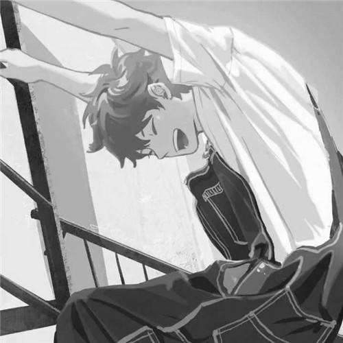 超全！100张黑白动漫男生头像高清大图 男生头像 第91张