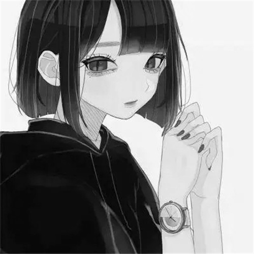 超绝！黑白漫画女生头像高清大集合 女生头像 第10张