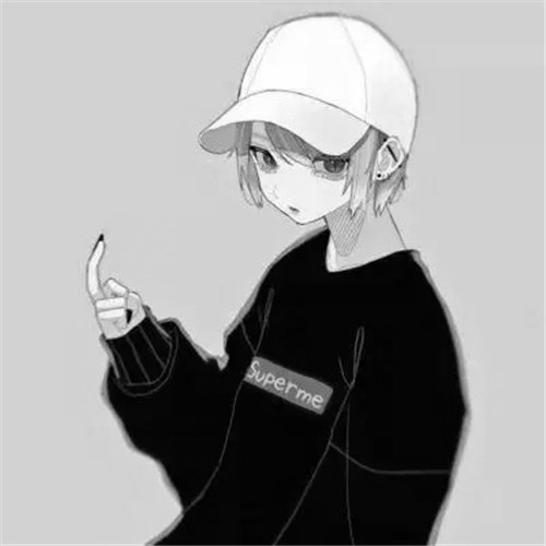 超绝！黑白漫画女生头像高清大集合 女生头像 第6张