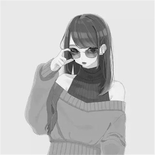 超绝！黑白漫画女生头像高清大集合 女生头像 第8张