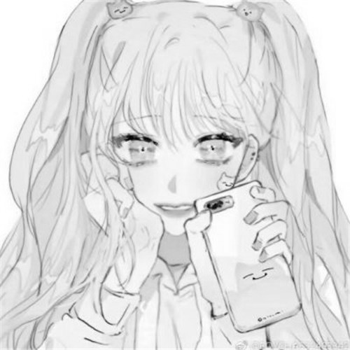 超绝！黑白漫画女生头像高清大集合 女生头像 第15张