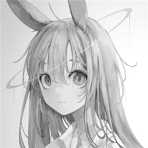 超绝！黑白漫画女生头像高清大集合 女生头像 第22张