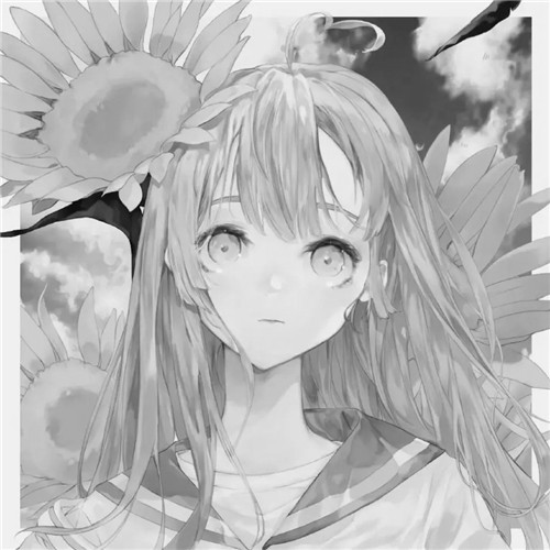超绝！黑白漫画女生头像高清大集合 女生头像 第20张