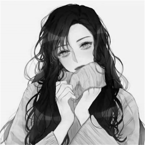 超绝！黑白漫画女生头像高清大集合 女生头像 第12张