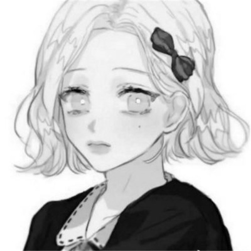 超绝！黑白漫画女生头像高清大集合 女生头像 第13张