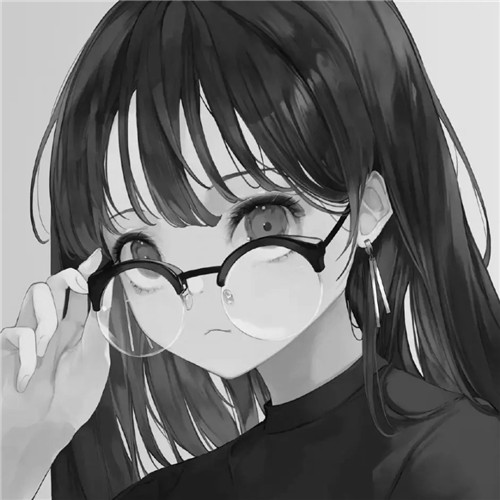 超绝！黑白漫画女生头像高清大集合 女生头像 第17张