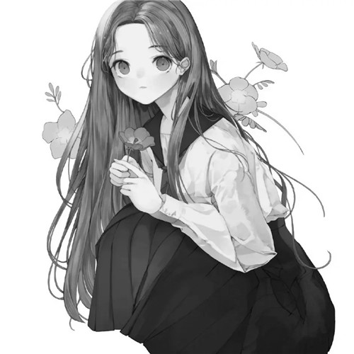 超绝！黑白漫画女生头像高清大集合 女生头像 第21张