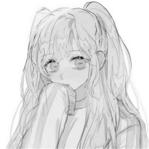 超绝！黑白漫画女生头像高清大集合 女生头像 第16张