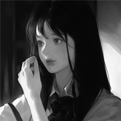 超绝！黑白漫画女生头像高清大集合 女生头像 第34张