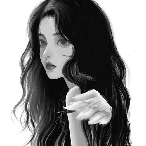 超绝！黑白漫画女生头像高清大集合 女生头像 第32张