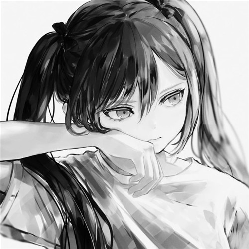 超绝！黑白漫画女生头像高清大集合 女生头像 第36张