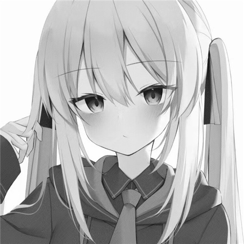 超绝！黑白漫画女生头像高清大集合 女生头像 第30张