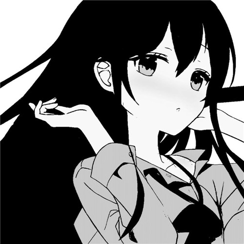 超绝！黑白漫画女生头像高清大集合 女生头像 第39张