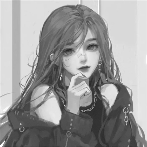 超绝！黑白漫画女生头像高清大集合 女生头像 第42张