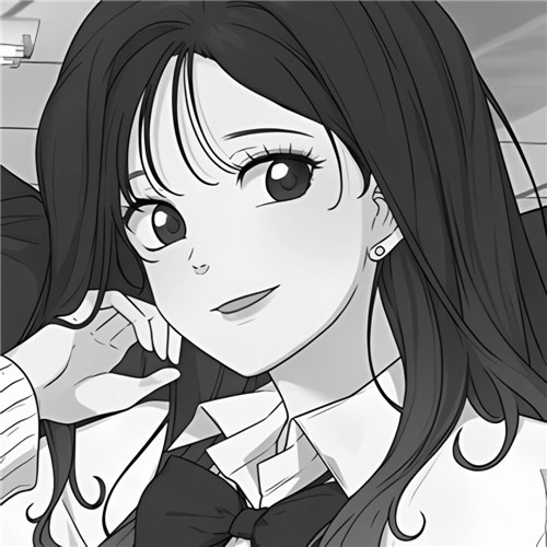 超绝！黑白漫画女生头像高清大集合 女生头像 第64张