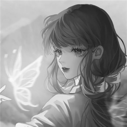 超绝！黑白漫画女生头像高清大集合 女生头像 第58张