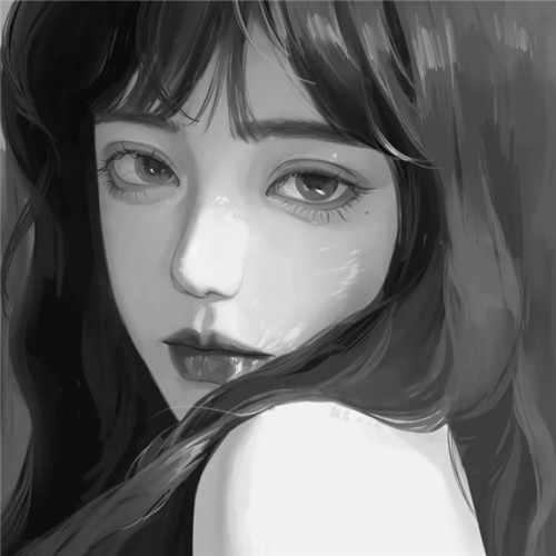 超绝！黑白漫画女生头像高清大集合 女生头像 第51张