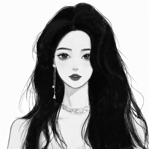 超绝！黑白漫画女生头像高清大集合 女生头像 第63张