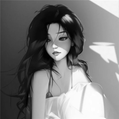 超绝！黑白漫画女生头像高清大集合 女生头像 第74张