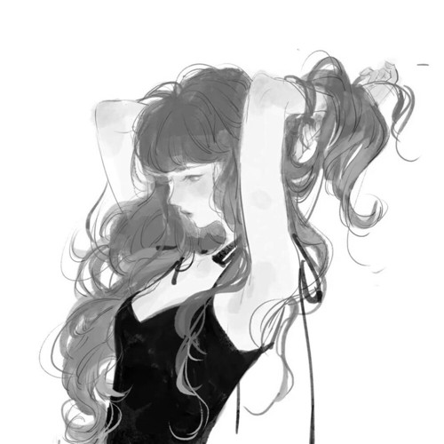 超绝！黑白漫画女生头像高清大集合 女生头像 第65张