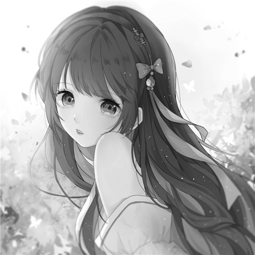 超绝！黑白漫画女生头像高清大集合 女生头像 第69张