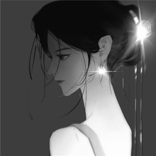 超绝！黑白漫画女生头像高清大集合 女生头像 第71张