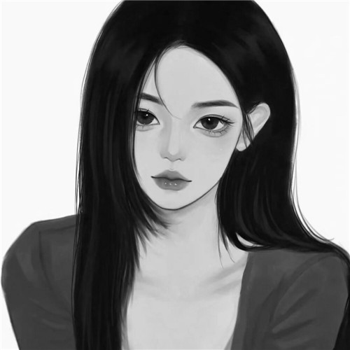超绝！黑白漫画女生头像高清大集合 女生头像 第76张