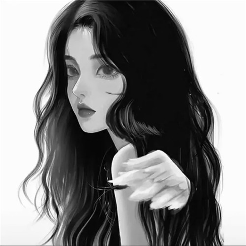 超绝！黑白漫画女生头像高清大集合 女生头像 第67张