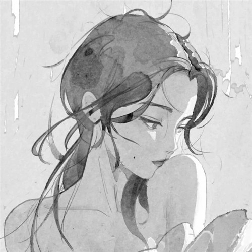 超绝！黑白漫画女生头像高清大集合 女生头像 第73张