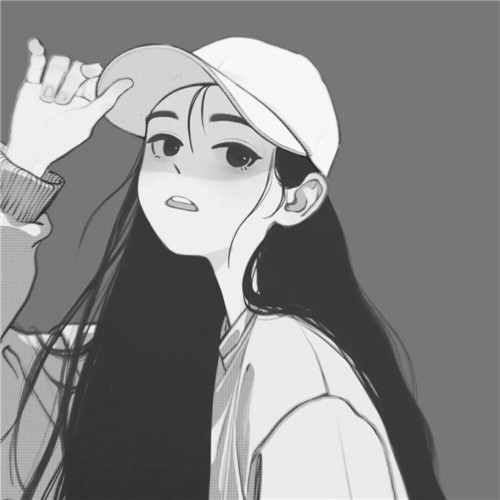 超绝！黑白漫画女生头像高清大集合 女生头像 第75张