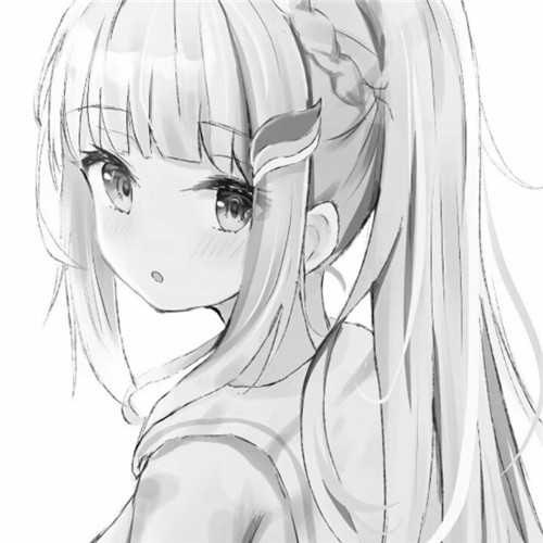 超绝！黑白漫画女生头像高清大集合 女生头像 第66张