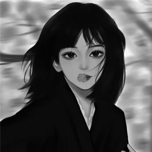 超绝！黑白漫画女生头像高清大集合 女生头像 第84张