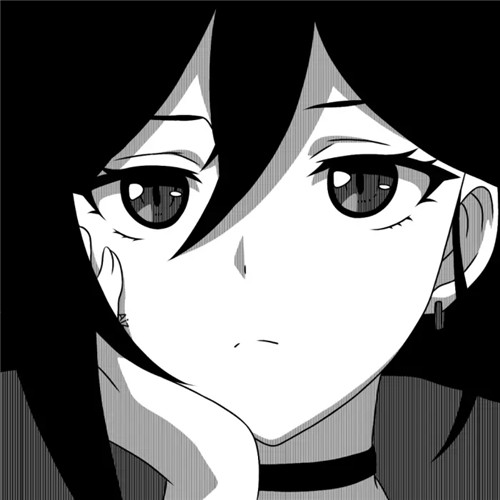 超绝！黑白漫画女生头像高清大集合 女生头像 第93张