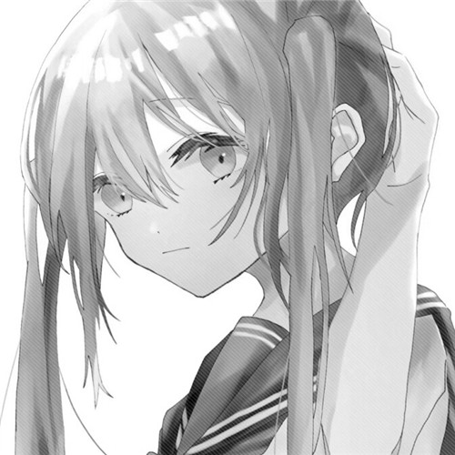 超绝！黑白漫画女生头像高清大集合 女生头像 第97张