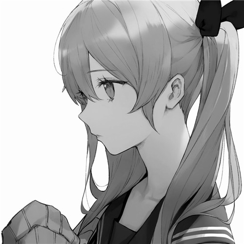超绝！黑白漫画女生头像高清大集合 女生头像 第92张