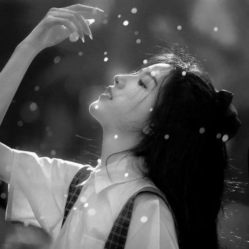 宝藏！高清美女黑白头像大合集来啦 女生头像 第30张