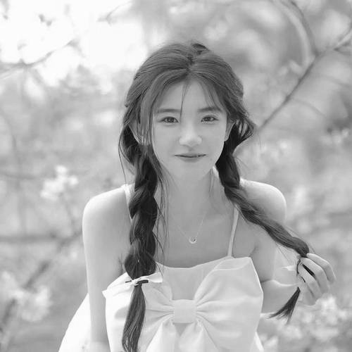 宝藏！高清美女黑白头像大合集来啦 女生头像 第24张