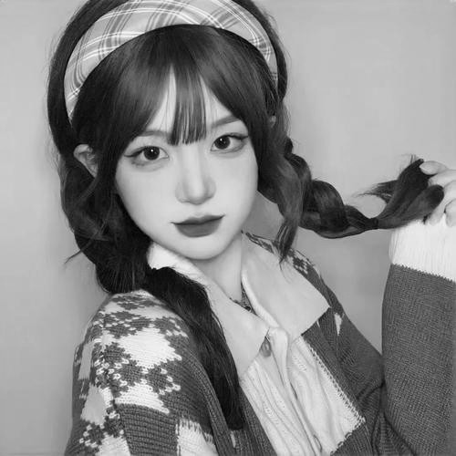 宝藏！高清美女黑白头像大合集来啦 女生头像 第77张
