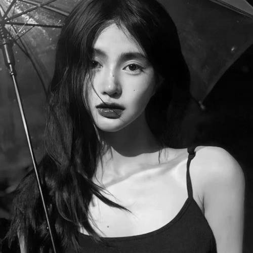 宝藏！高清美女黑白头像大合集来啦 女生头像 第66张