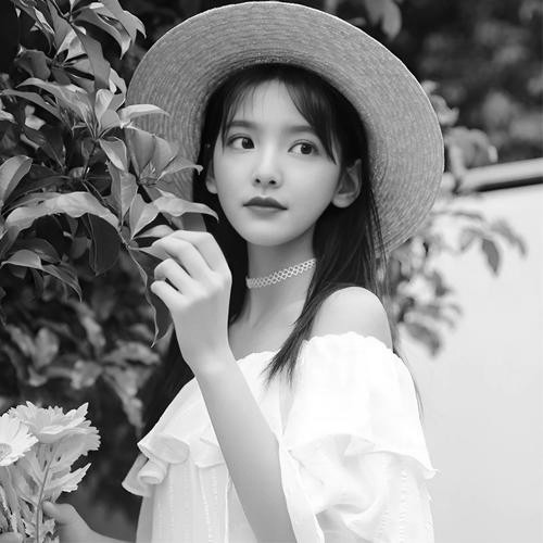 宝藏！高清美女黑白头像大合集来啦 女生头像 第84张