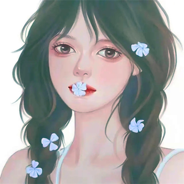 小众ins风超耐看女生手绘头像集合！被狠狠拿捏 女生头像 第15张