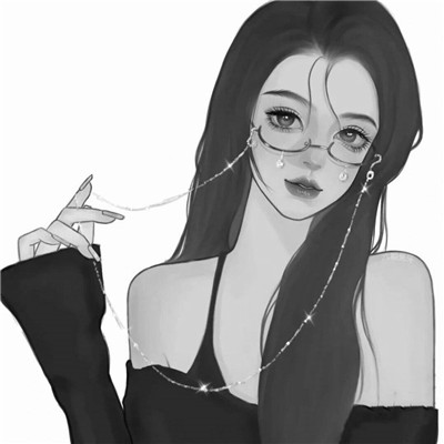 黑白世界里的慵懒冷淡风女生头像✨ 女生头像 第4张
