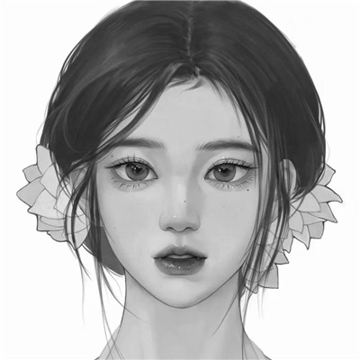 黑白世界里的慵懒冷淡风女生头像✨ 女生头像 第15张